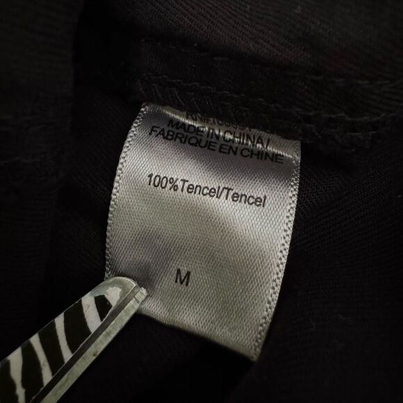 Young Fabulous & Broke Women’s Black Trouser Pants Size Medium Drawstring Tencel - Picture 5 of 7